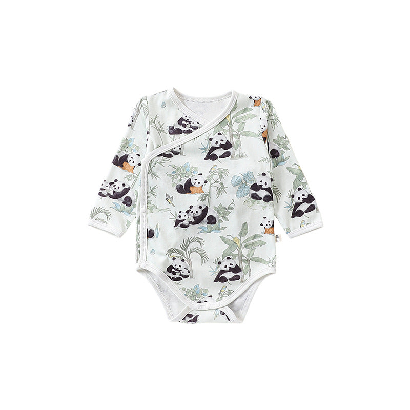 Autumn Hot Selling Baby Unisex Cartoon Animals Pattern Onesies with Hat-1